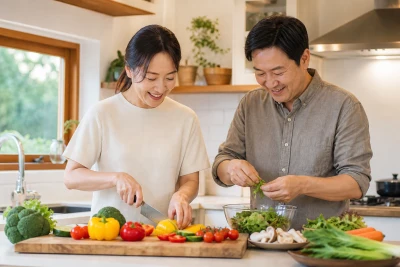 실험실 책상 위 시험관과 연구 노트 — 단쇄지방산 종류 연구 이미지