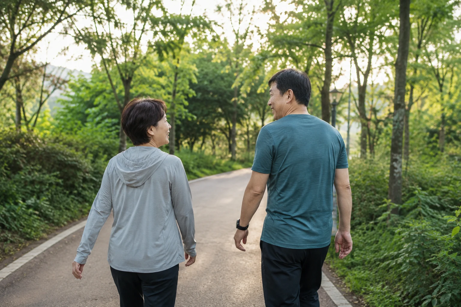 다양한 채소와 통곡물이 놓인 식탁 — 장내 미생물 다양성을 표현